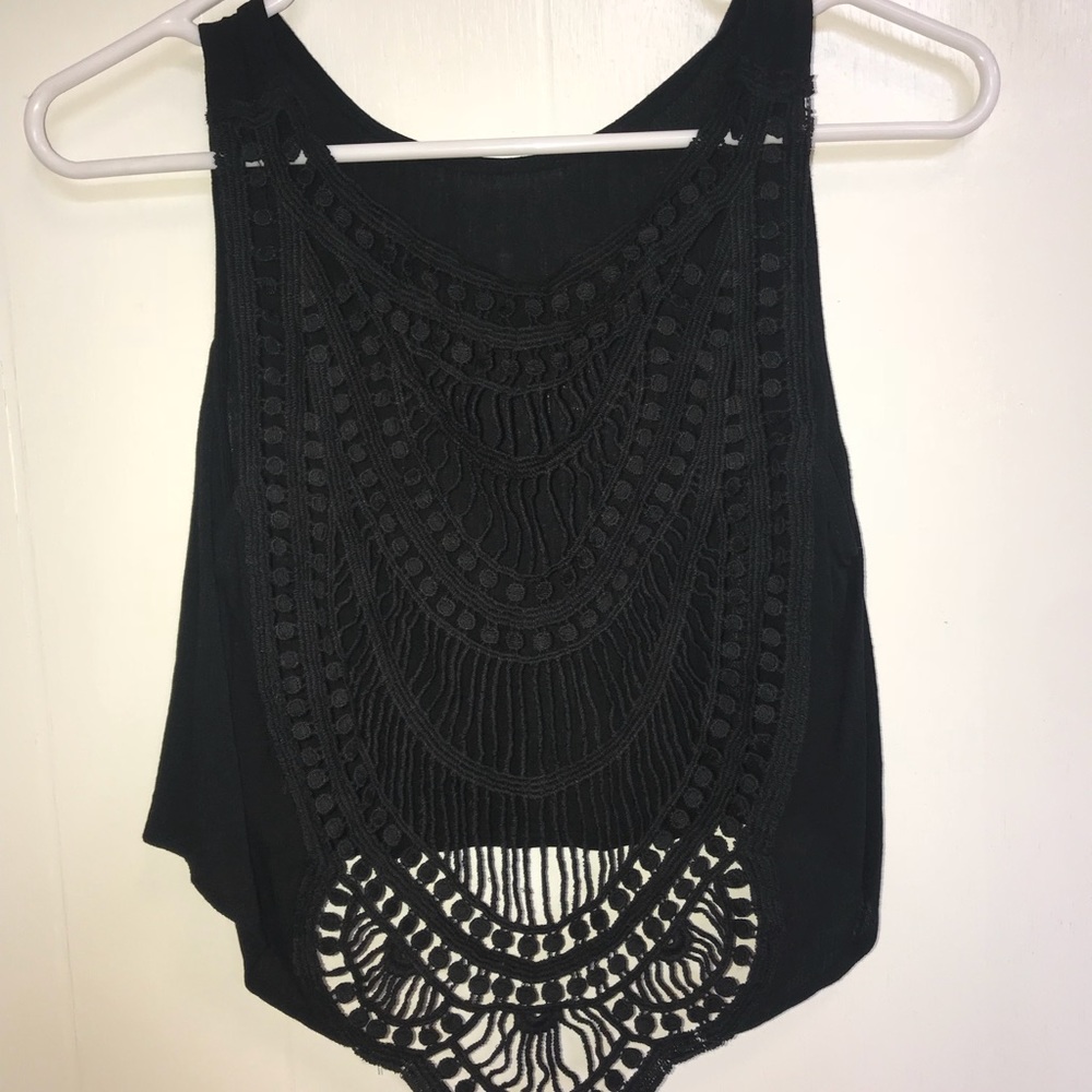 Black crop top